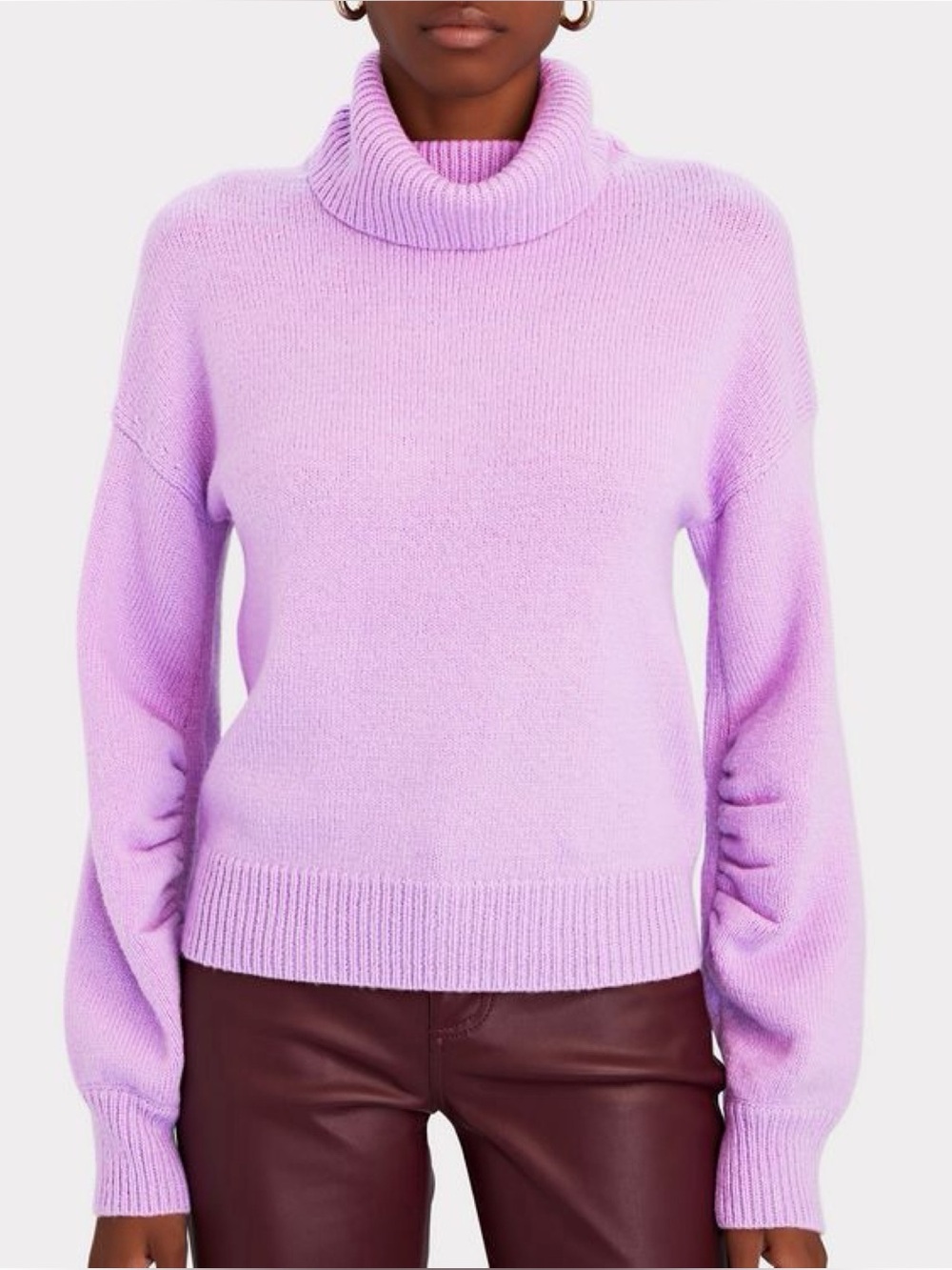 A.L.C. Taryn Wool Blend Turtleneck Sweater - Lavender
